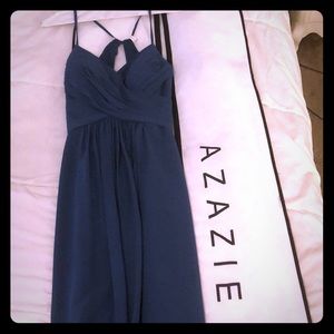 Azazie bridesmaid dress ink blue